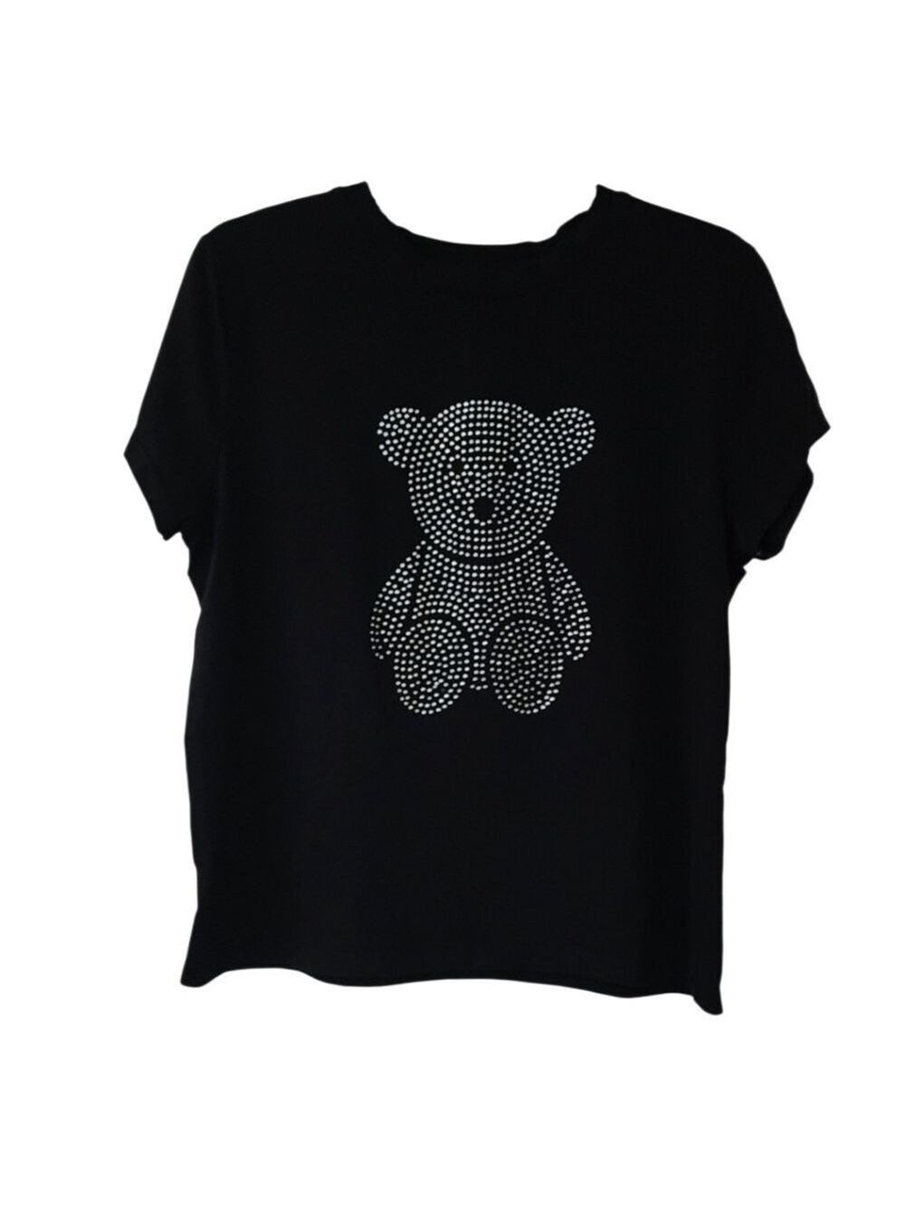 Splash Black Cropped Baby Tee Size 1X